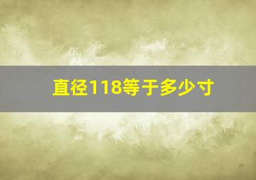 直径118等于多少寸