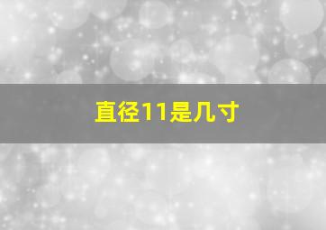 直径11是几寸