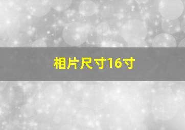 相片尺寸16寸