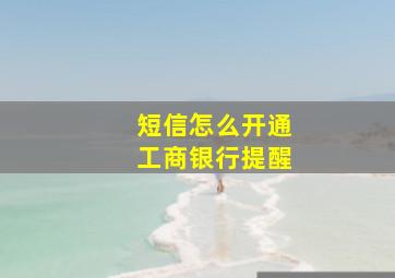 短信怎么开通工商银行提醒