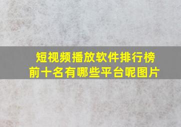 短视频播放软件排行榜前十名有哪些平台呢图片