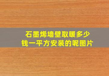 石墨烯墙壁取暖多少钱一平方安装的呢图片