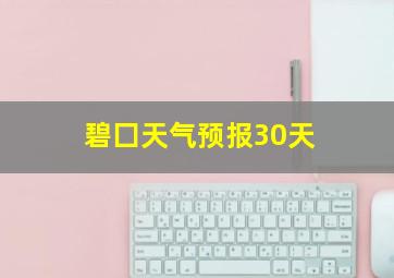 碧囗天气预报30天