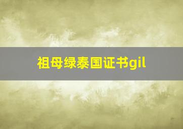 祖母绿泰国证书gil