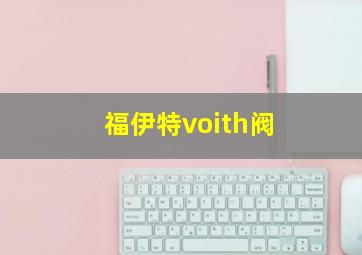 福伊特voith阀