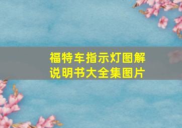 福特车指示灯图解说明书大全集图片