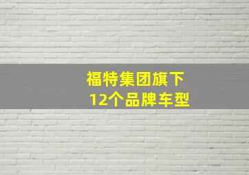 福特集团旗下12个品牌车型