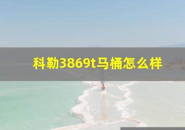 科勒3869t马桶怎么样