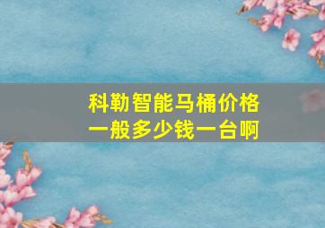 科勒智能马桶价格一般多少钱一台啊