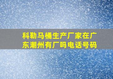 科勒马桶生产厂家在广东潮州有厂吗电话号码