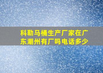 科勒马桶生产厂家在广东潮州有厂吗电话多少