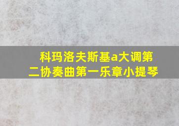 科玛洛夫斯基a大调第二协奏曲第一乐章小提琴