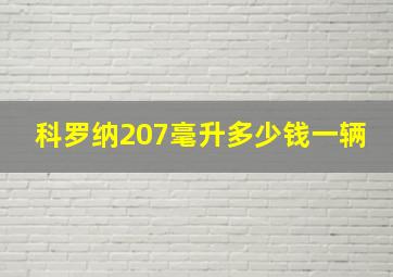 科罗纳207毫升多少钱一辆