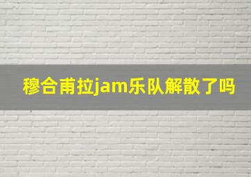 穆合甫拉jam乐队解散了吗