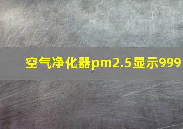 空气净化器pm2.5显示999