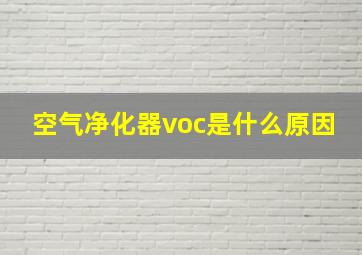 空气净化器voc是什么原因