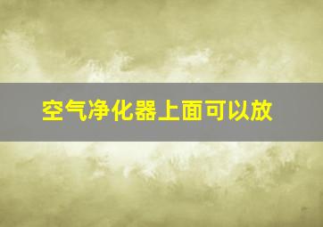 空气净化器上面可以放