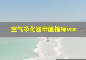 空气净化器甲醛指标voc