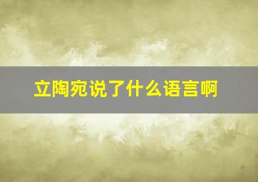 立陶宛说了什么语言啊