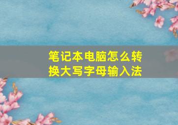 笔记本电脑怎么转换大写字母输入法