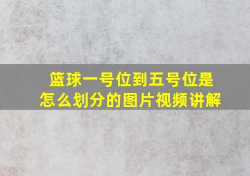 篮球一号位到五号位是怎么划分的图片视频讲解