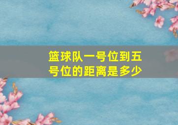 篮球队一号位到五号位的距离是多少