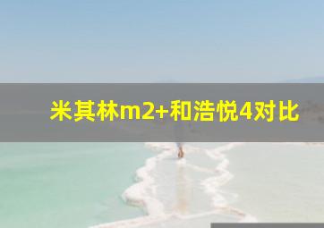 米其林m2+和浩悦4对比