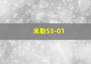 米勒53-01