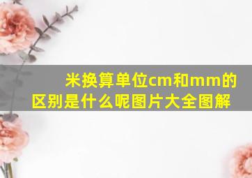 米换算单位cm和mm的区别是什么呢图片大全图解