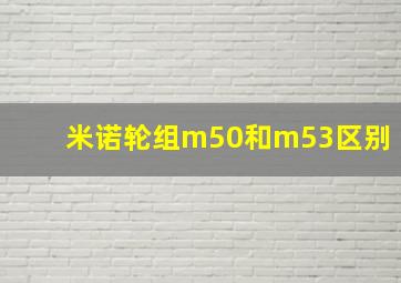 米诺轮组m50和m53区别