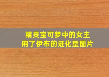 精灵宝可梦中的女主用了伊布的进化型图片