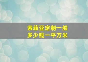 索菲亚定制一般多少钱一平方米