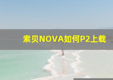 索贝NOVA如何P2上载