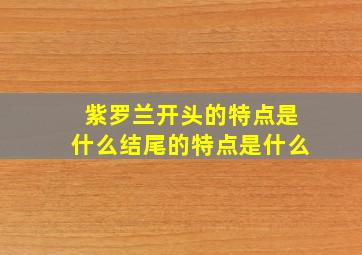 紫罗兰开头的特点是什么结尾的特点是什么