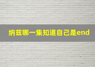 纳兹哪一集知道自己是end