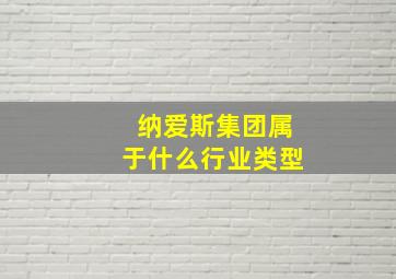 纳爱斯集团属于什么行业类型