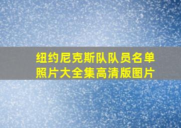 纽约尼克斯队队员名单照片大全集高清版图片