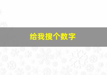 给我搜个数字