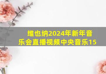 维也纳2024年新年音乐会直播视频中央音乐15