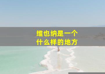 维也纳是一个什么样的地方