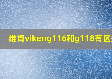 维肯vikeng116和g118有区别吗