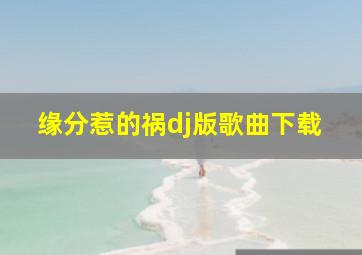 缘分惹的祸dj版歌曲下载