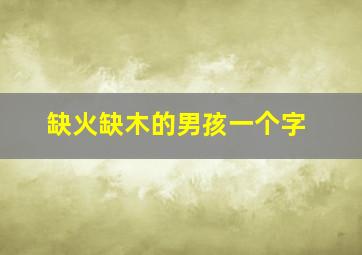 缺火缺木的男孩一个字