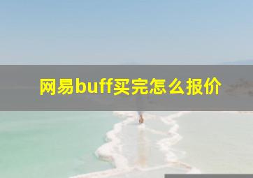 网易buff买完怎么报价