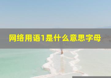 网络用语1是什么意思字母