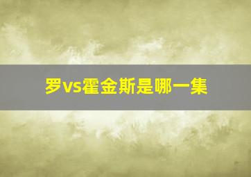 罗vs霍金斯是哪一集