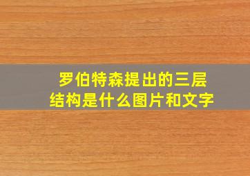 罗伯特森提出的三层结构是什么图片和文字