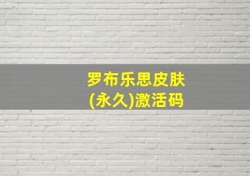 罗布乐思皮肤(永久)激活码