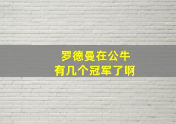 罗德曼在公牛有几个冠军了啊