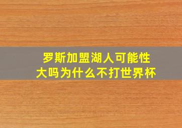 罗斯加盟湖人可能性大吗为什么不打世界杯